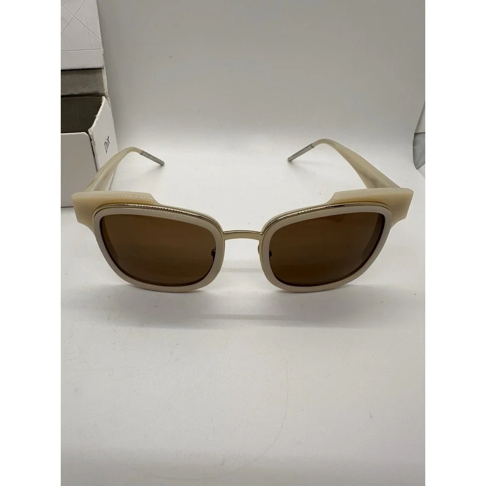 Christian Dior Very Dior 2N Ivory Sunglasses Brown Lenses w‎ Box Pouch